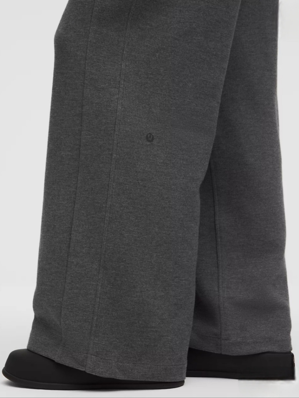 Lululemon Athletica Scuba MR Wide Leg Pant Waffle Grey Workout Athleisure S NEW - Picture 13 of 16